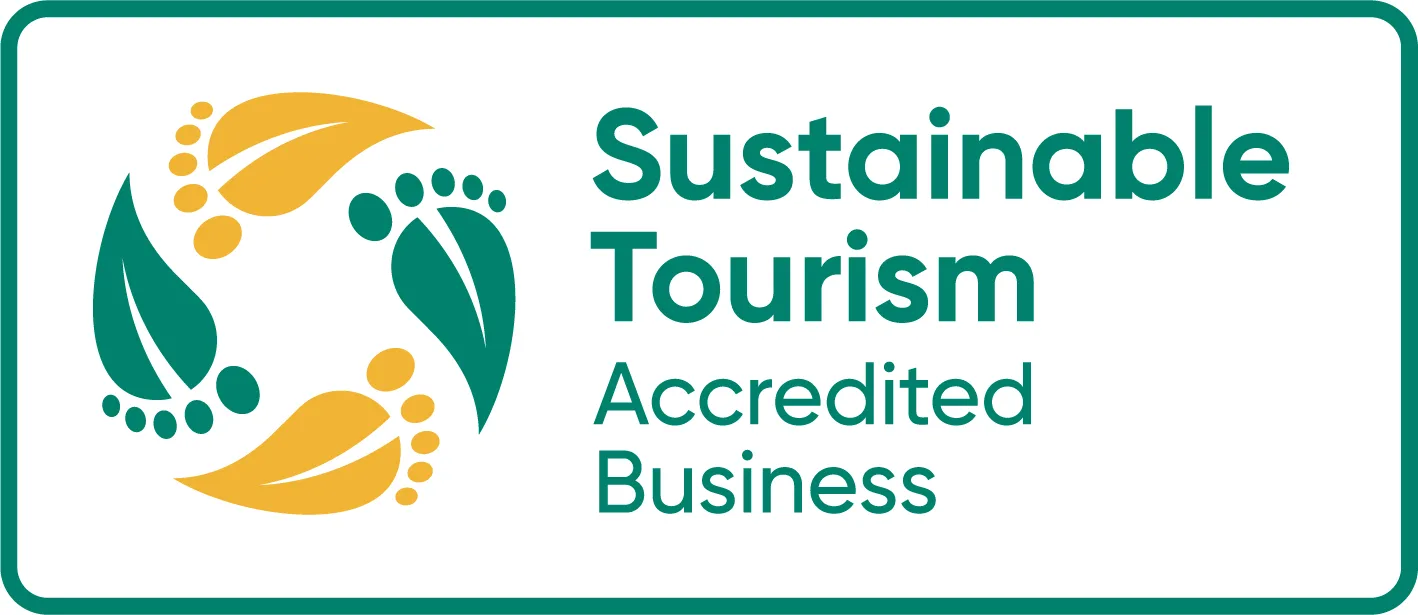 Sustainable Tourism Accredited Business logo for Ballarat accommodation.